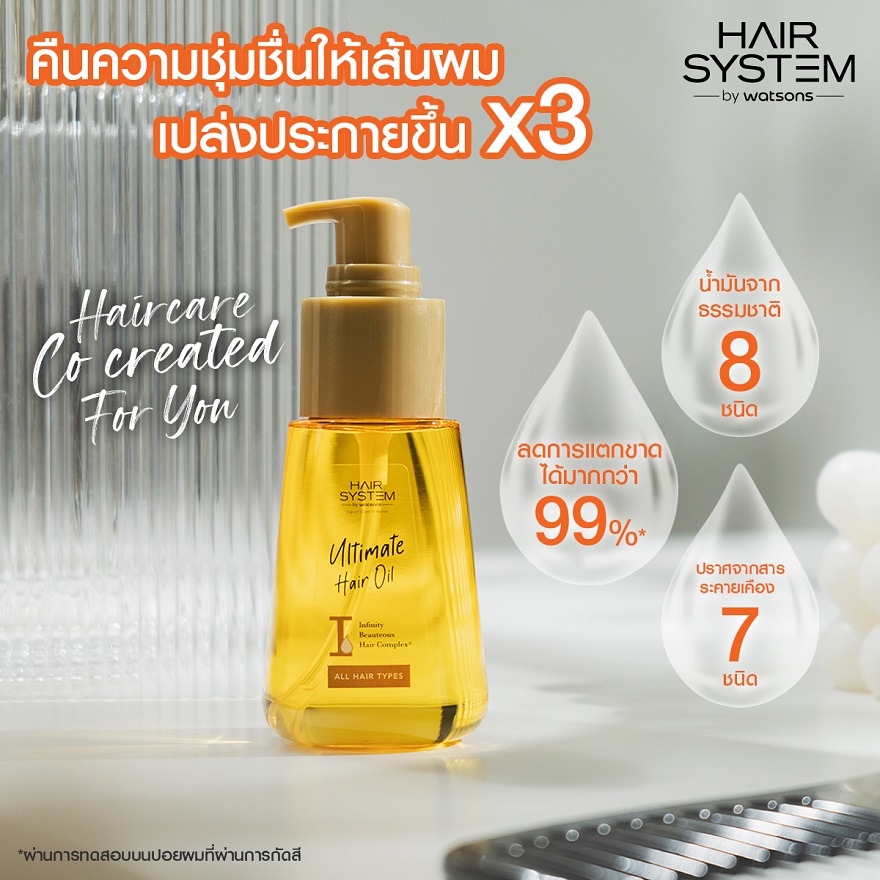 Hair System By Watsons Ultimate Hair Oil For All 70ml. | Watsons.co.th