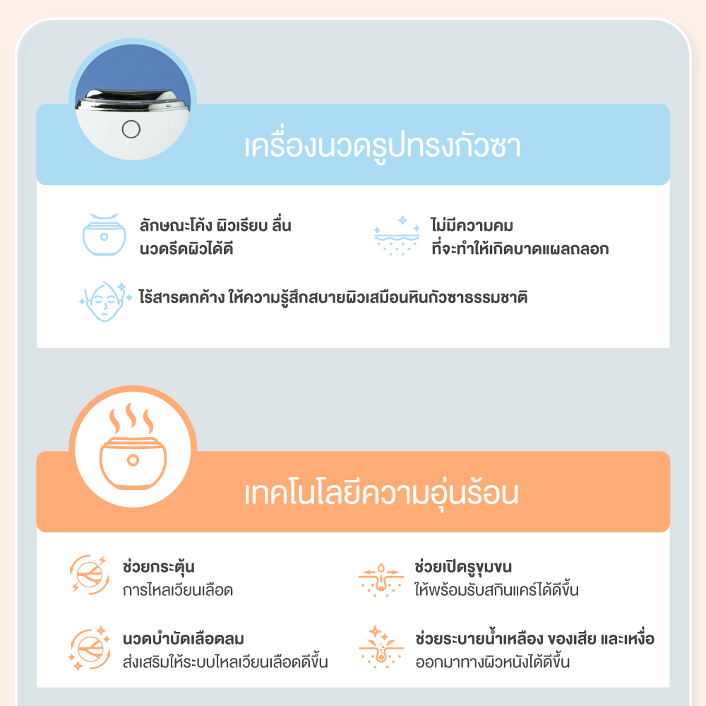 เครื่องนวดกัวซาไฟฟ้า คุณสมบัติ01